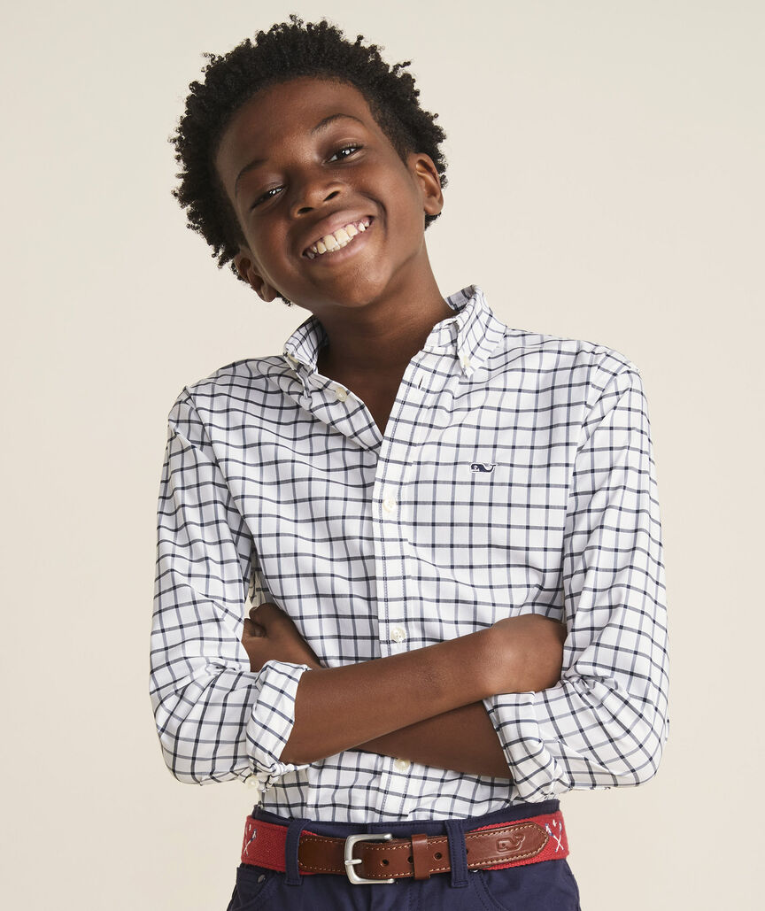 Boys' On-The-Go brrrº Tattersall Shirt