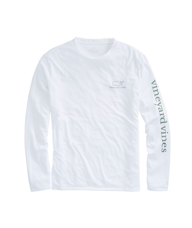 Vineyard Vines Shirt Men Small Adult White Long Sleeve Basketball Whale  Logo