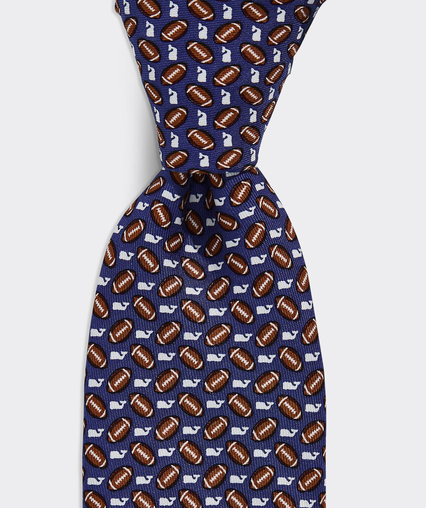 Boys' Footballs & Whales Silk Tie