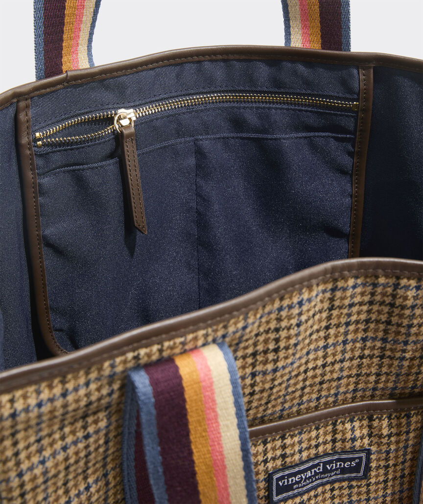 Tweed Snap Tote