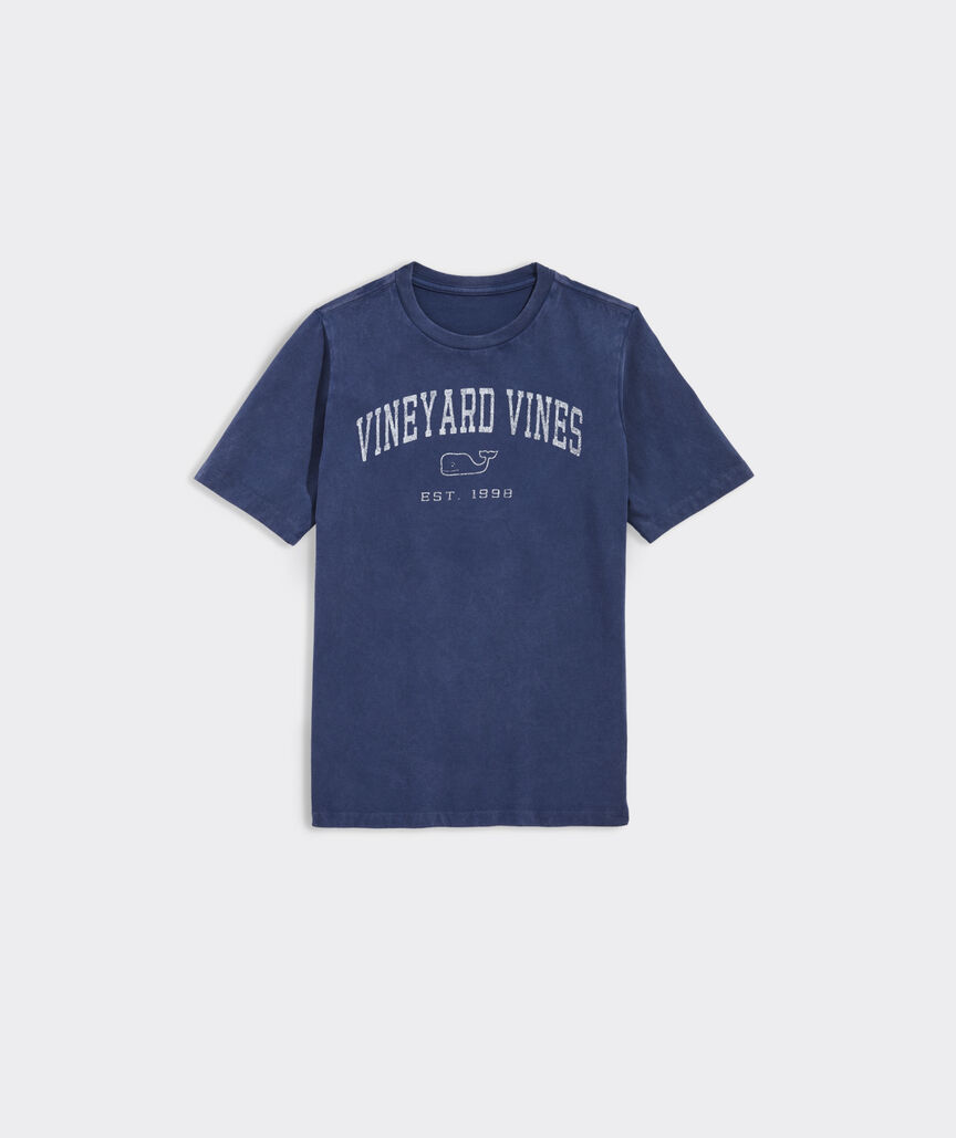 Boys' Vineyard Vines Heritage Logo Garment-Dyed Short-Sleeve Tee