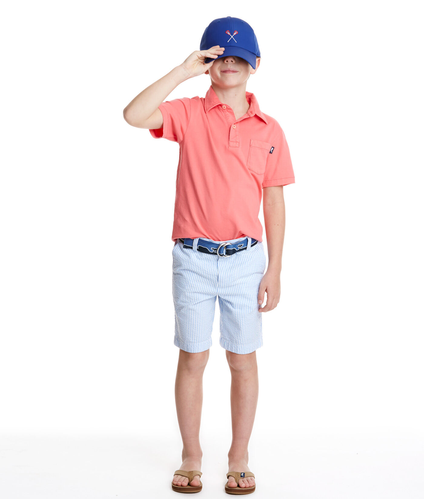 Shop Boys Seersucker Stripe Breaker Shorts at vineyard vines