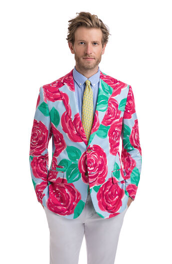 Run For The Roses Printed Blazer