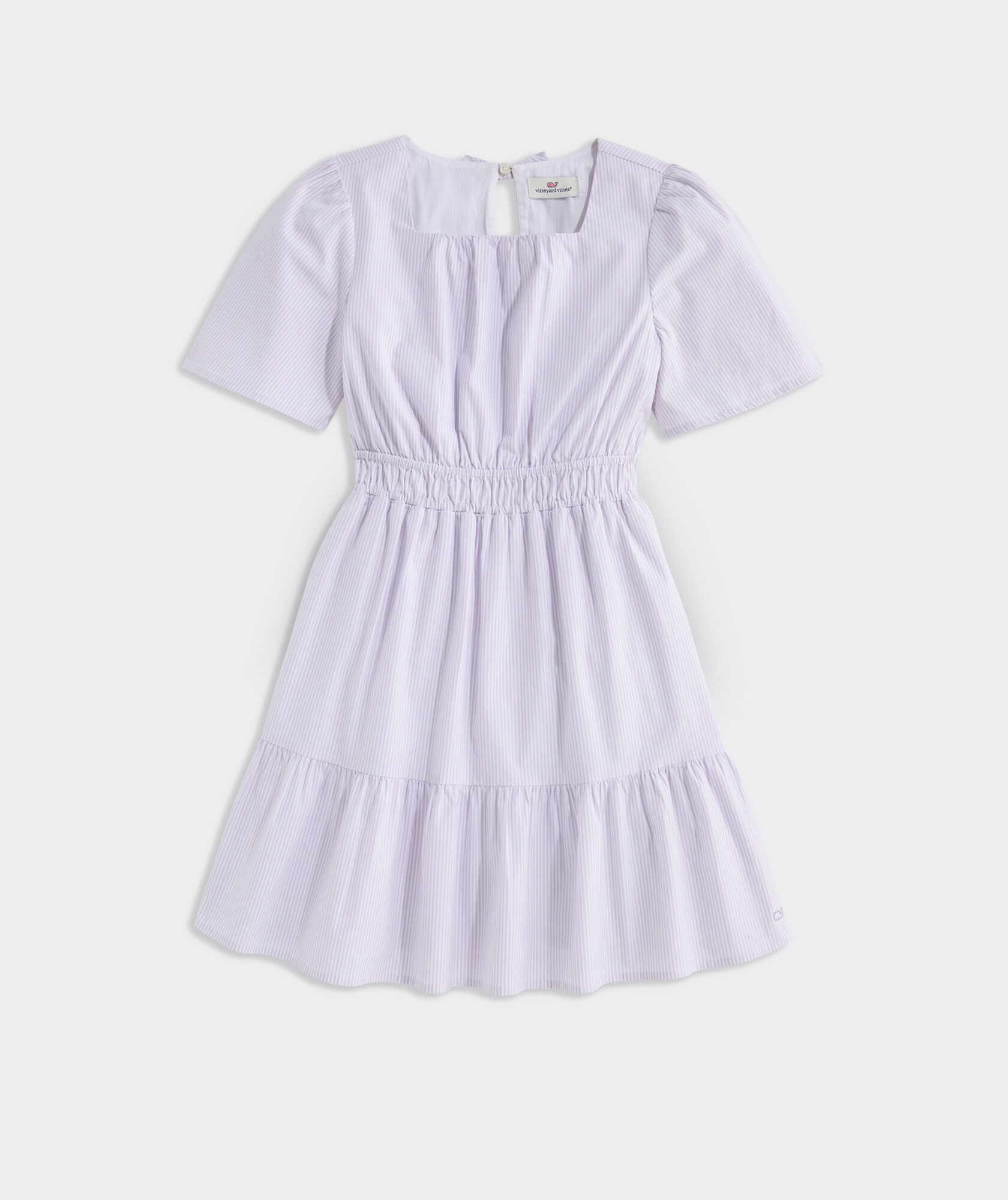 Girls' Flutter-Sleeve Poplin Dress