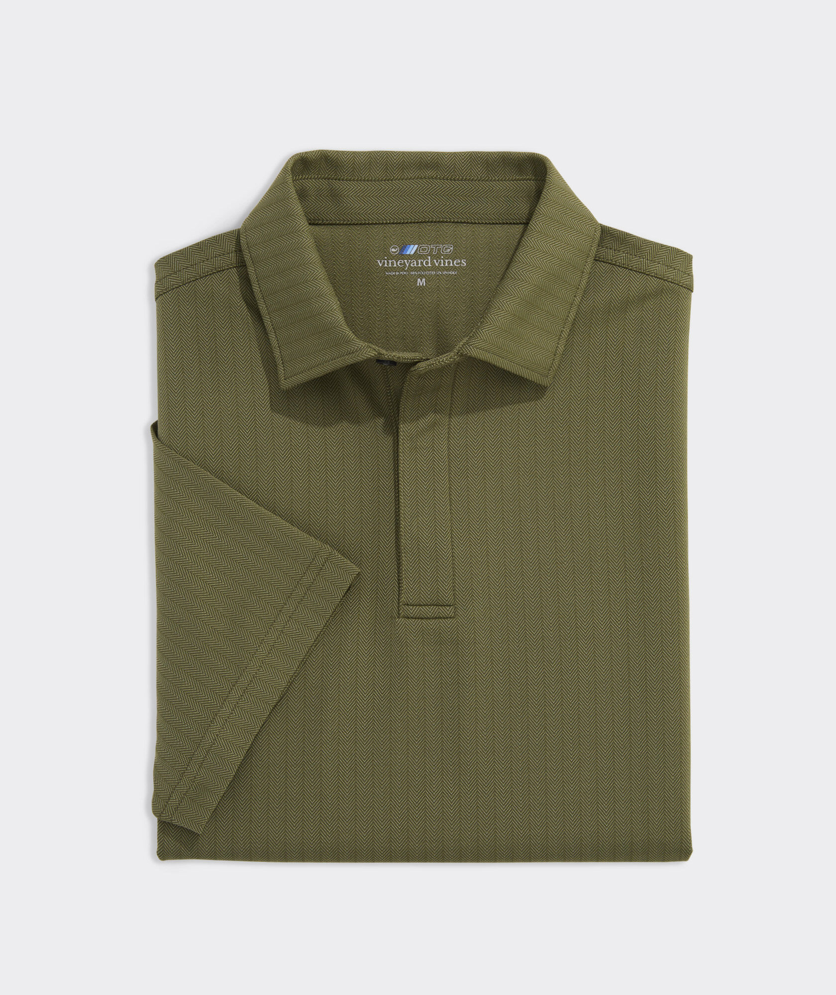 On-The-Go Herringbone Jacquard Polo