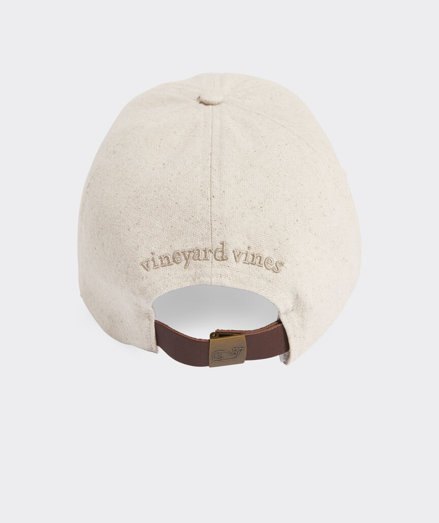 Vineyard Vines Men's Whale Logo Leather Strap Baseball Hat