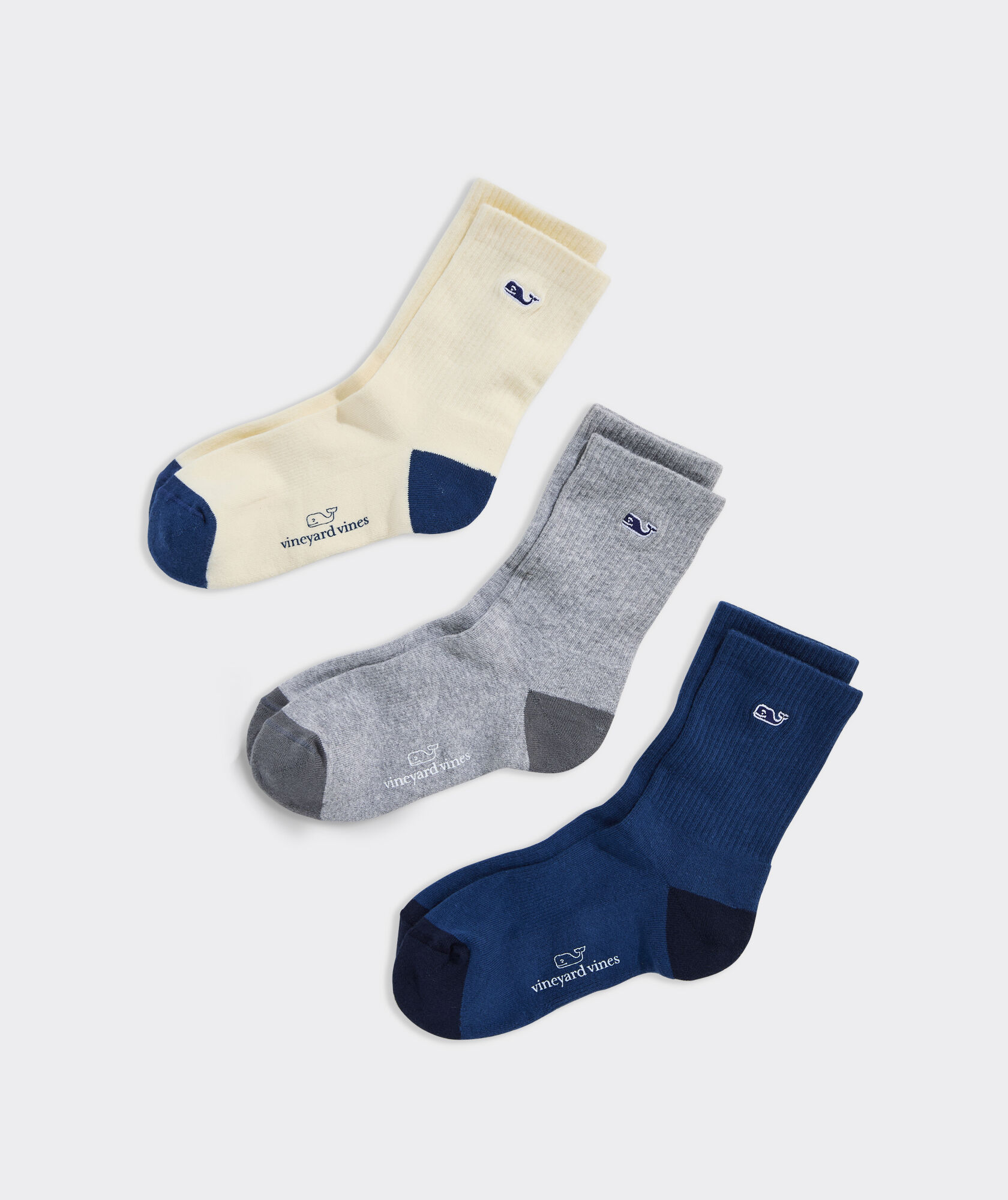 Classic Whale Athletic 3-Pack Socks