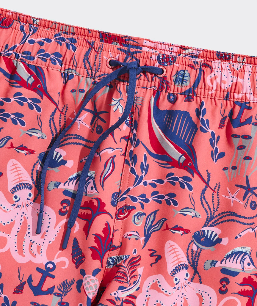 7 Inch Printed Chappy Swim Trunks