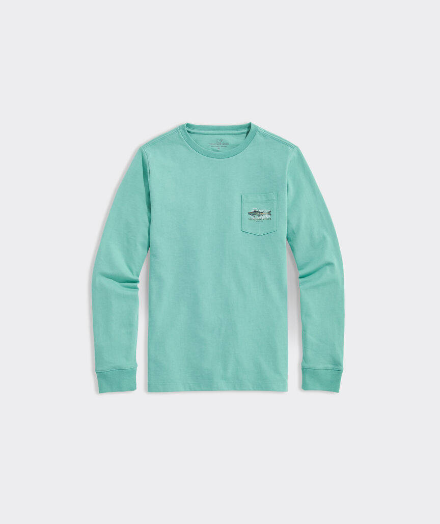 Boys' Sea Bass Long-Sleeve Pocket Tee