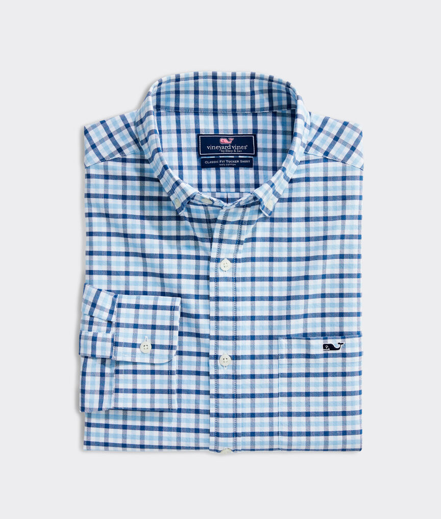 VINEYARD VINES MEN'S S/S Moonshine Blue Fish Dash Slim Fit Tucker Shirt  $23.99 - PicClick