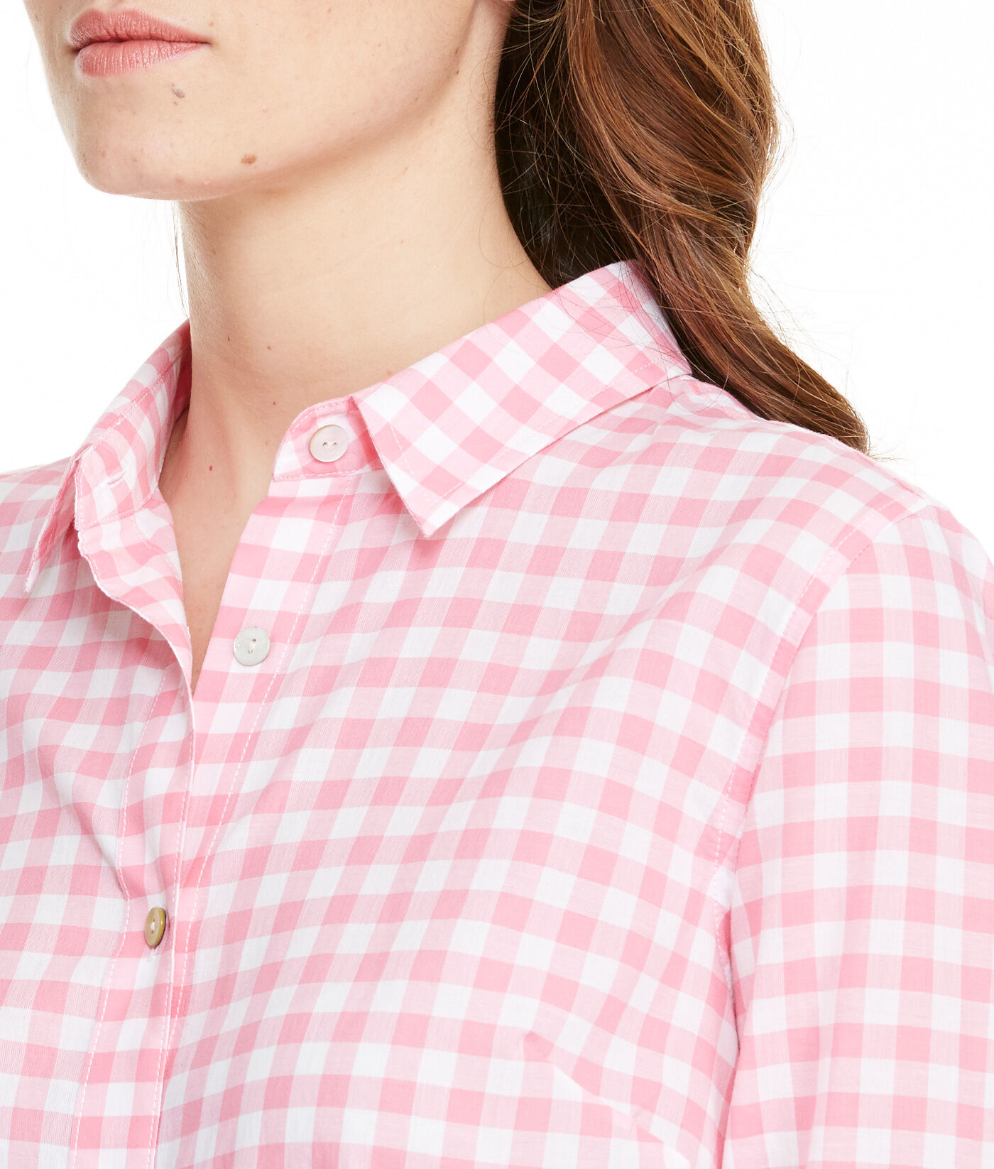 VINEYARD VINES WOMENS TURQUOISE GINGHAM SHIRT purchases