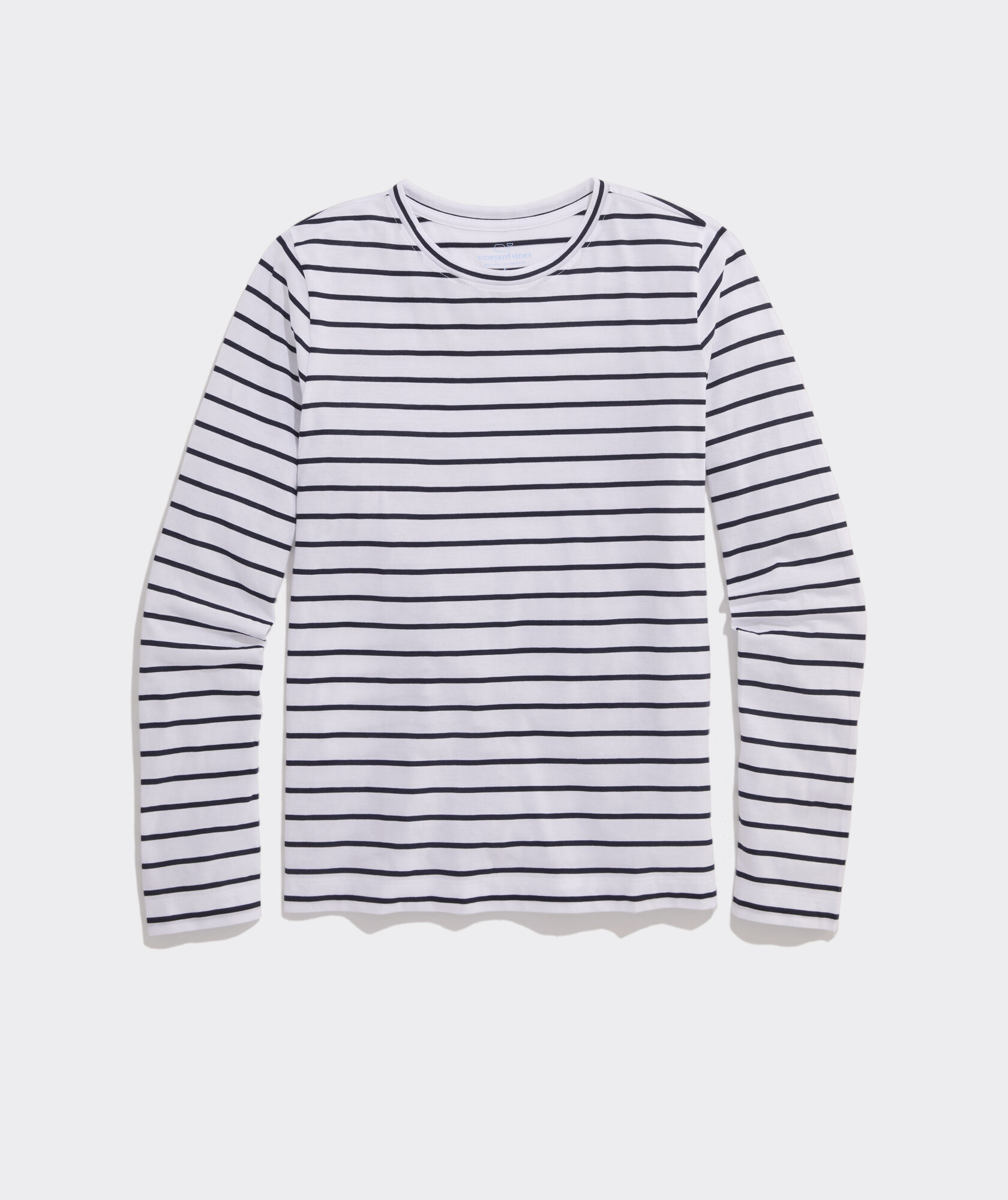 Pima Cotton Long-Sleeve Crewneck Tee