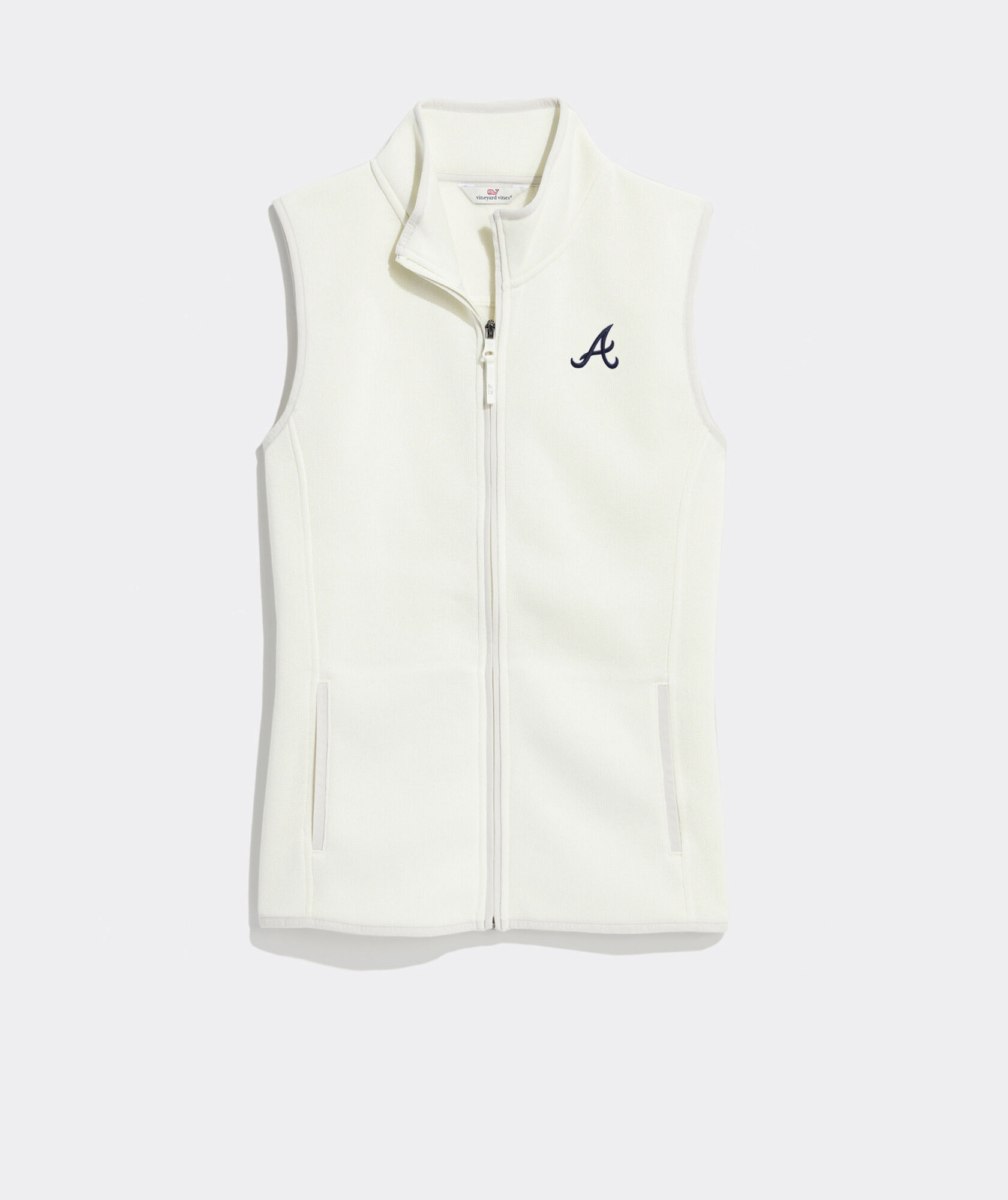Atlanta Braves Vineyard Vines Baseball Cap Pocket T-Shirt – White