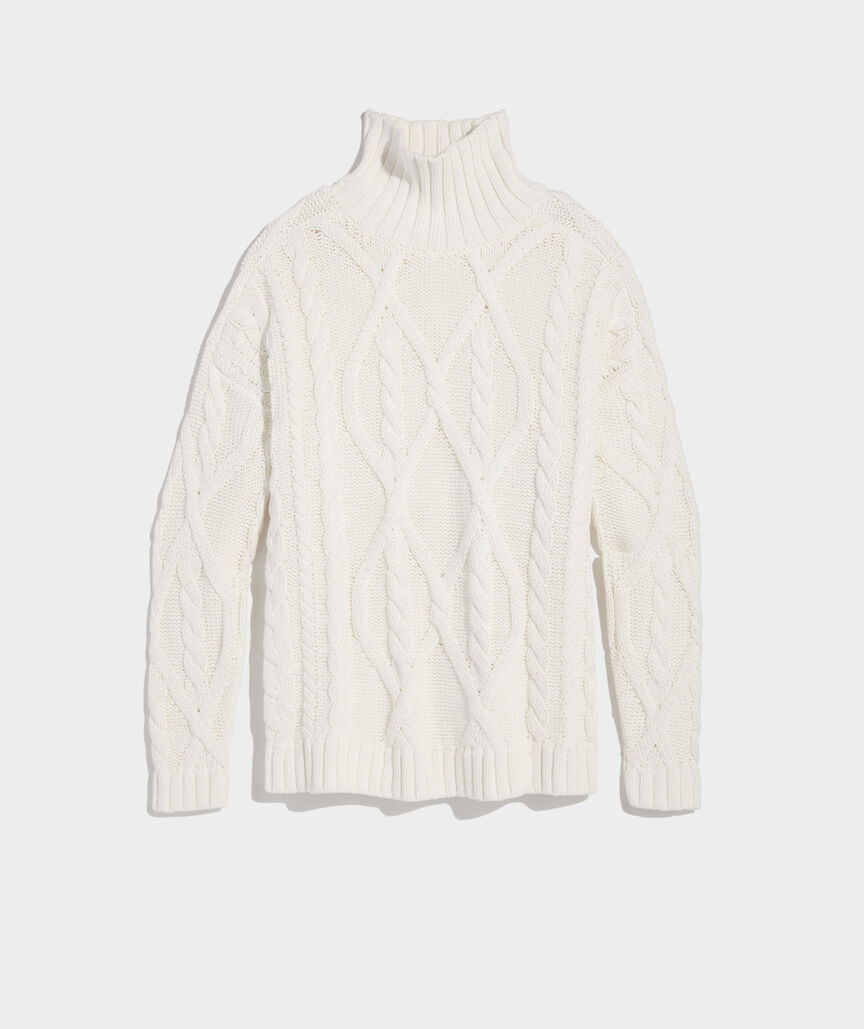 Oversized Fisherman Mockneck Sweater