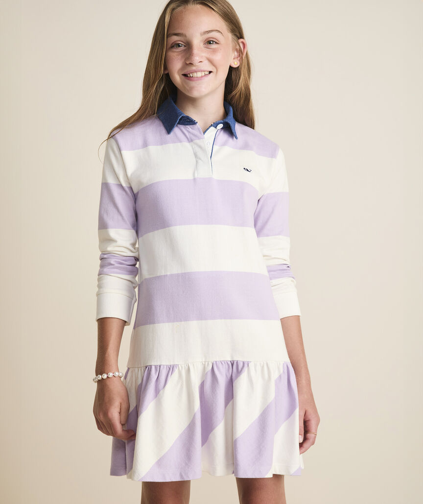 Girls' Drop-Waist Rugby Dress