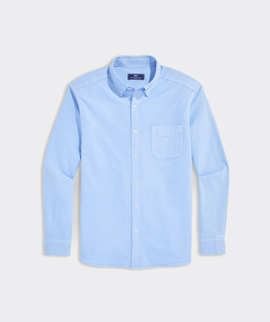 Garment-Dyed Oxford Solid Shirt