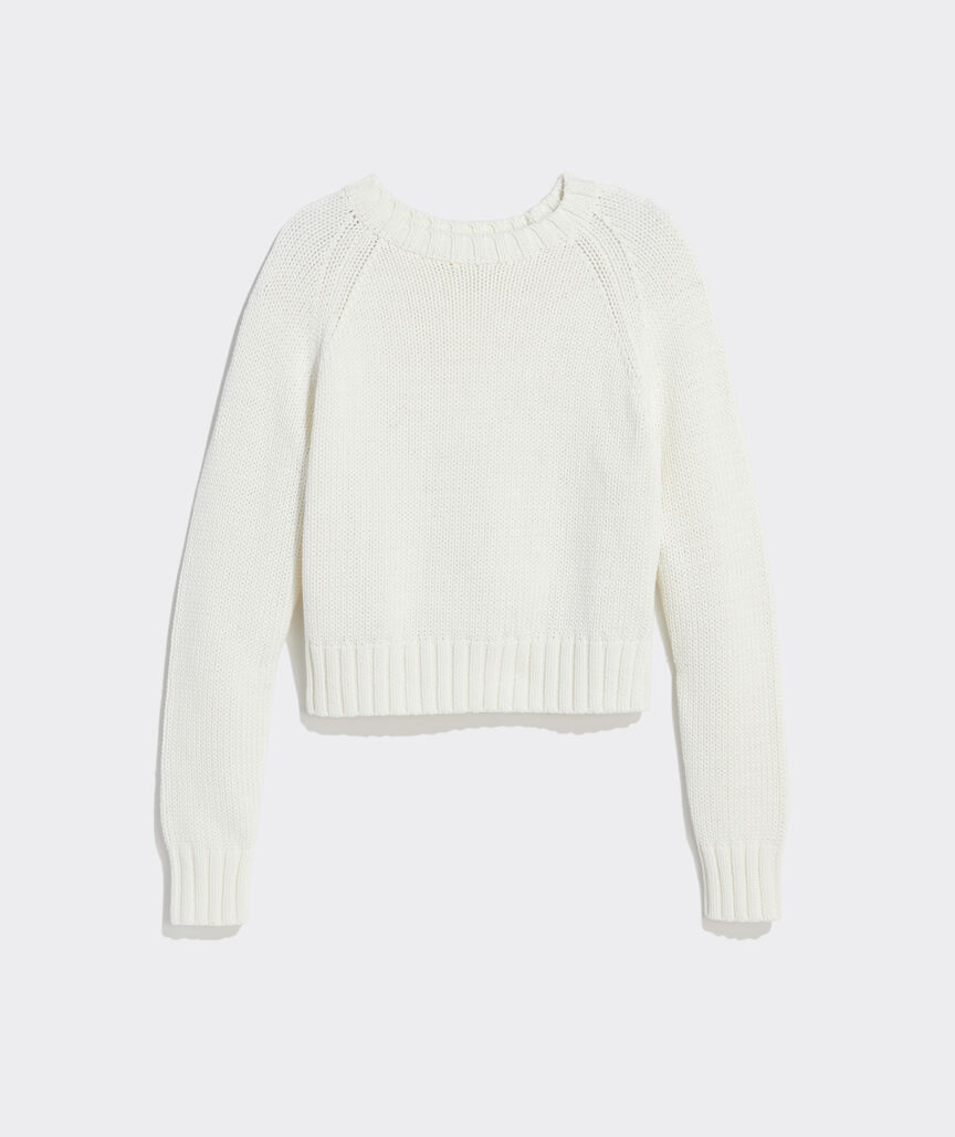 Cotton Crew Long-Sleeve Sweater