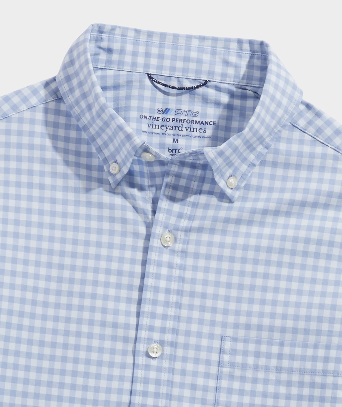 Everyday Built-In Flex Gingham Short-Sleeve Shirt for Men