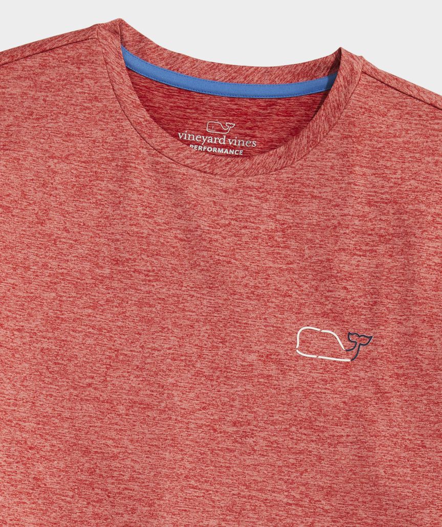 On-The-Go Whale Outline Short-Sleeve Harbor Performance Tee