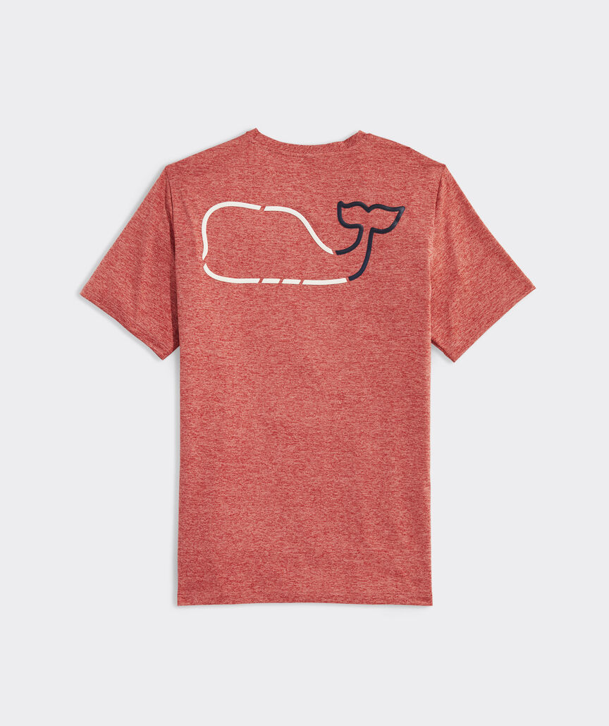 On-The-Go Whale Outline Short-Sleeve Harbor Performance Tee