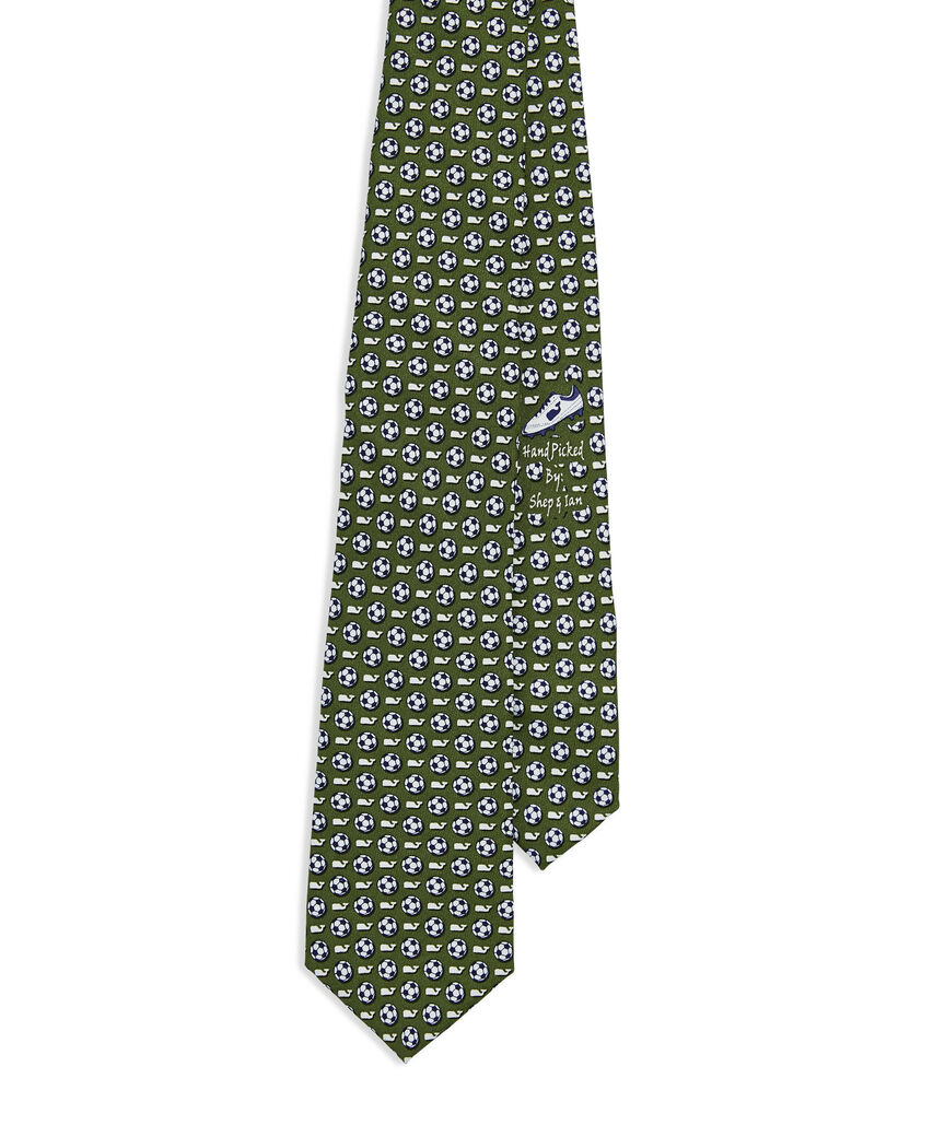 Boys' Soccer Balls & Whales Silk Tie