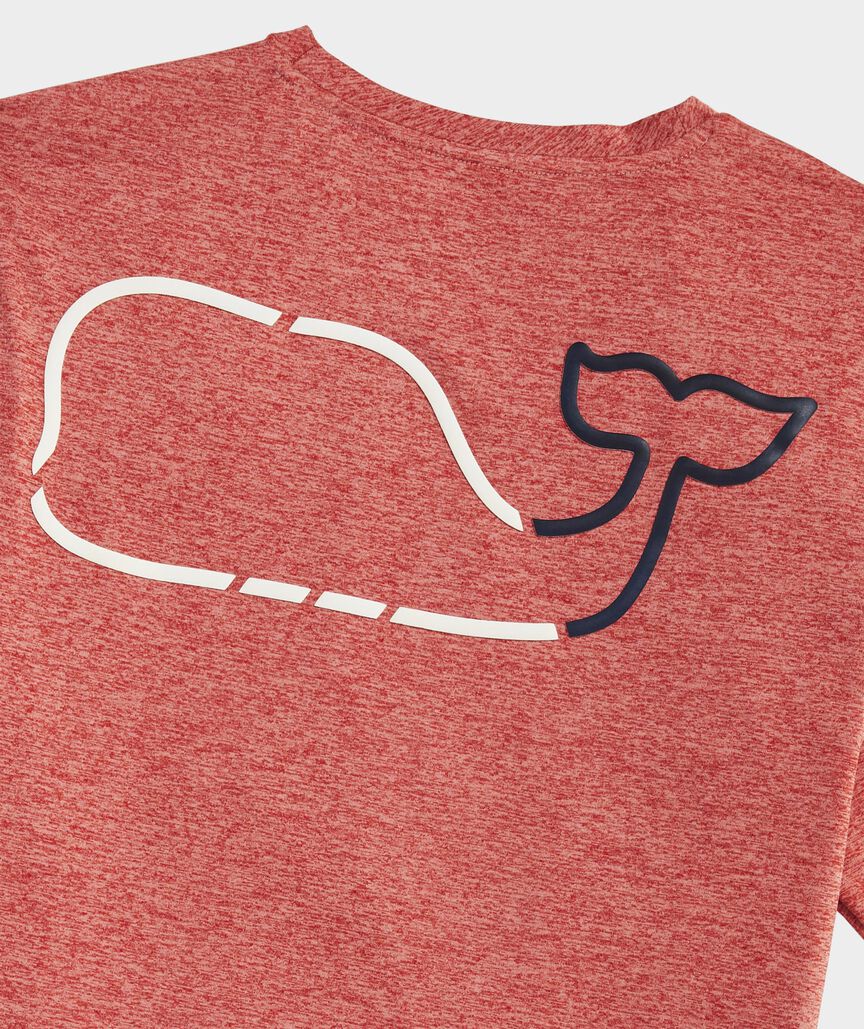 On-The-Go Whale Outline Short-Sleeve Harbor Performance Tee