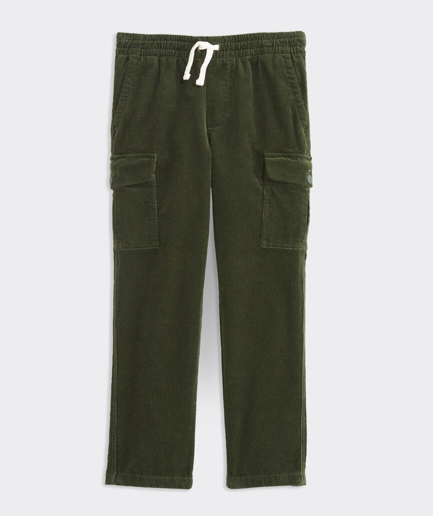 Boys' Pull-On Corduroy Cargo Pants