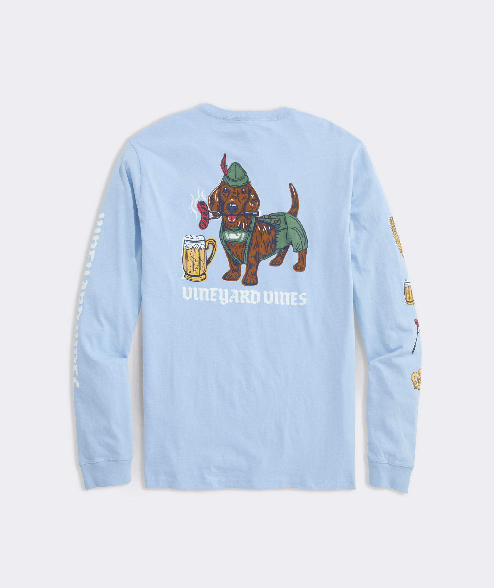 Oktoberfest Wiener Dog Long-Sleeve Pocket Tee