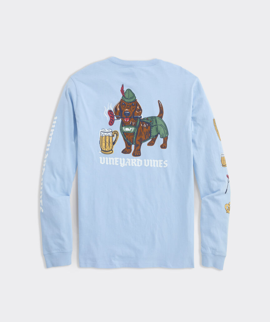 Oktoberfest Wiener Dog Long-Sleeve Pocket Tee