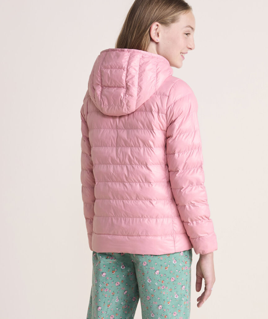 Girls' Packable Hooded Puffer Jacket