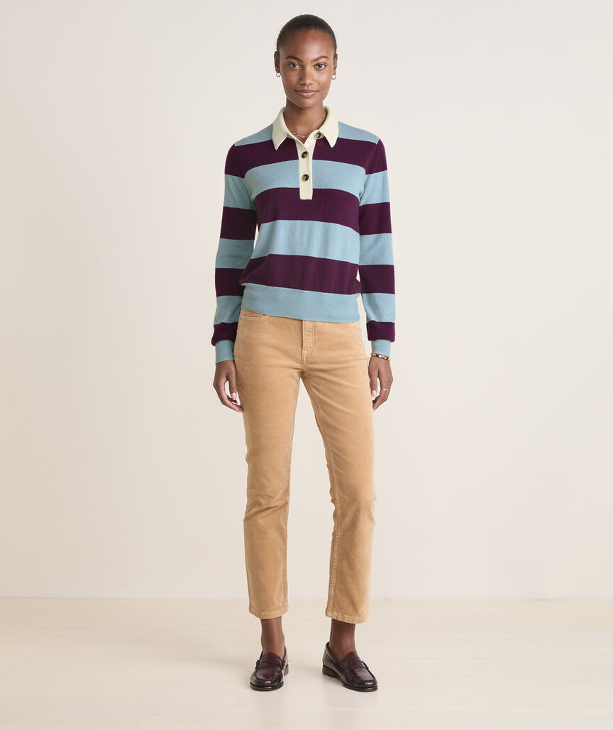 Cashmere Rugby Polo Sweater