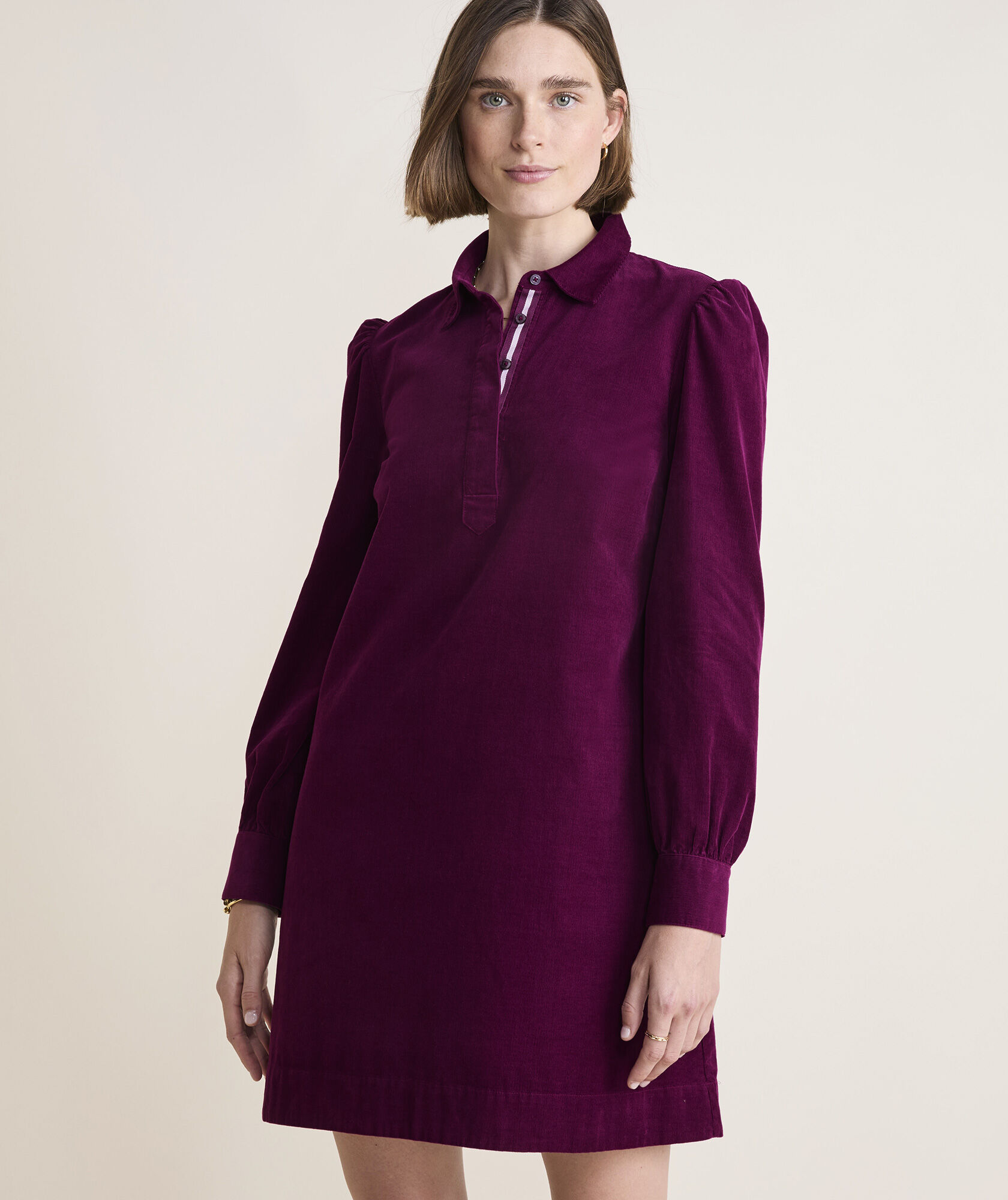 Cord Popover Dress