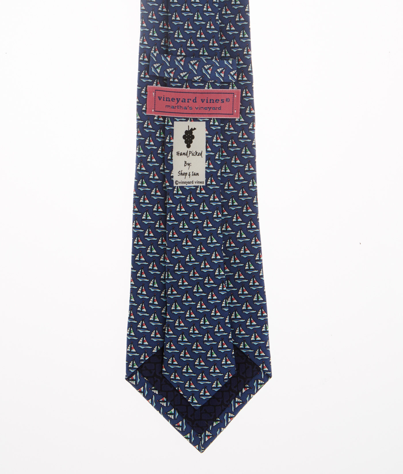 EUC popular Vineyard Vines 100% Silk Sailboat Print Necktie