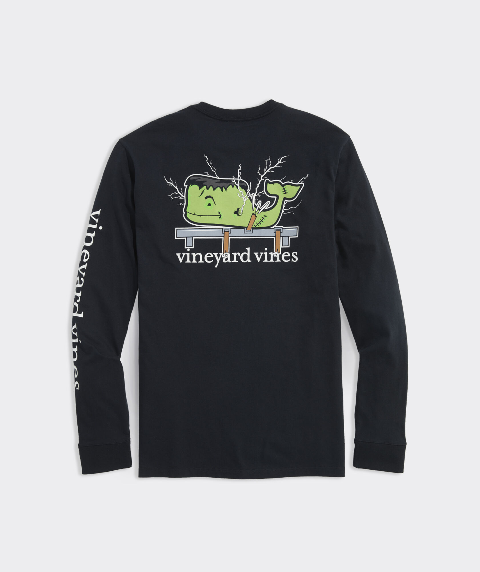 Frankenstein Whale Long-Sleeve Pocket Tee