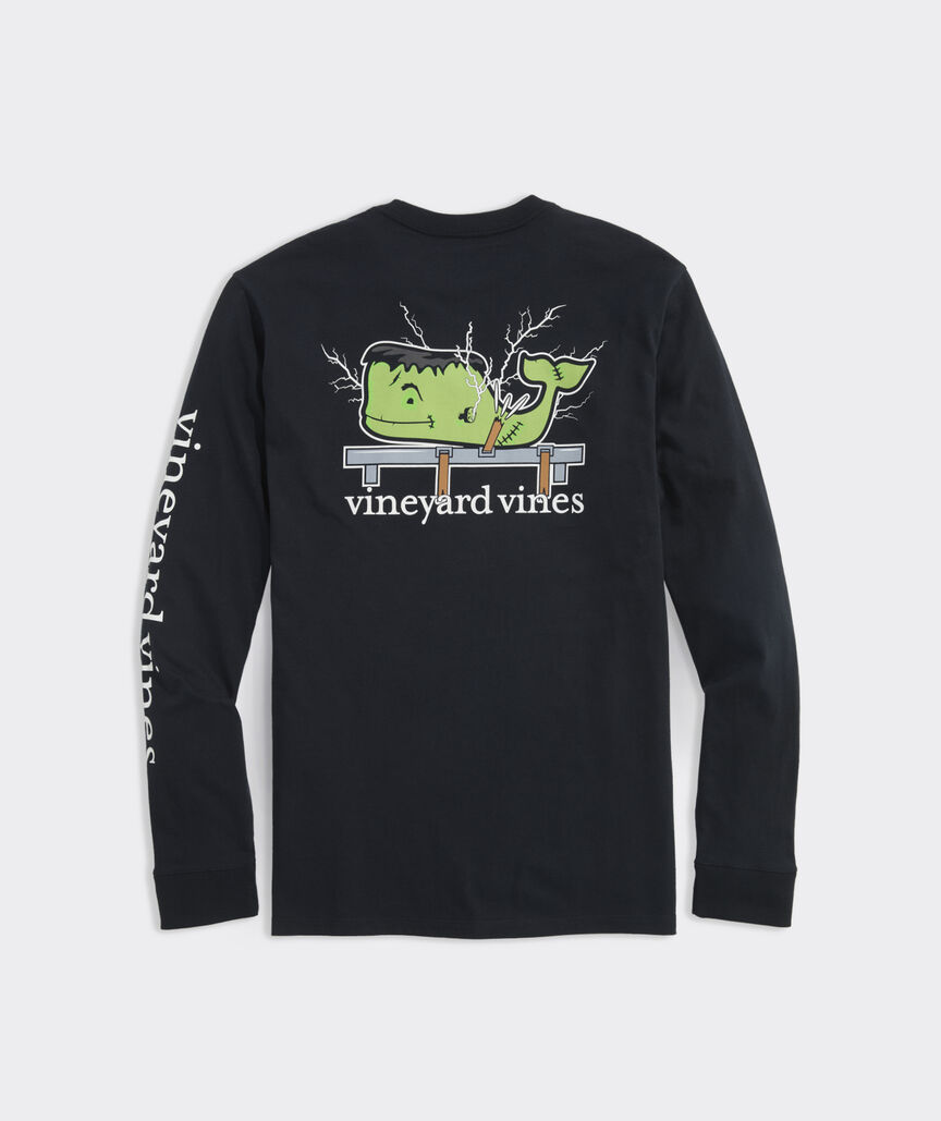 Frankenstein Whale Long-Sleeve Pocket Tee