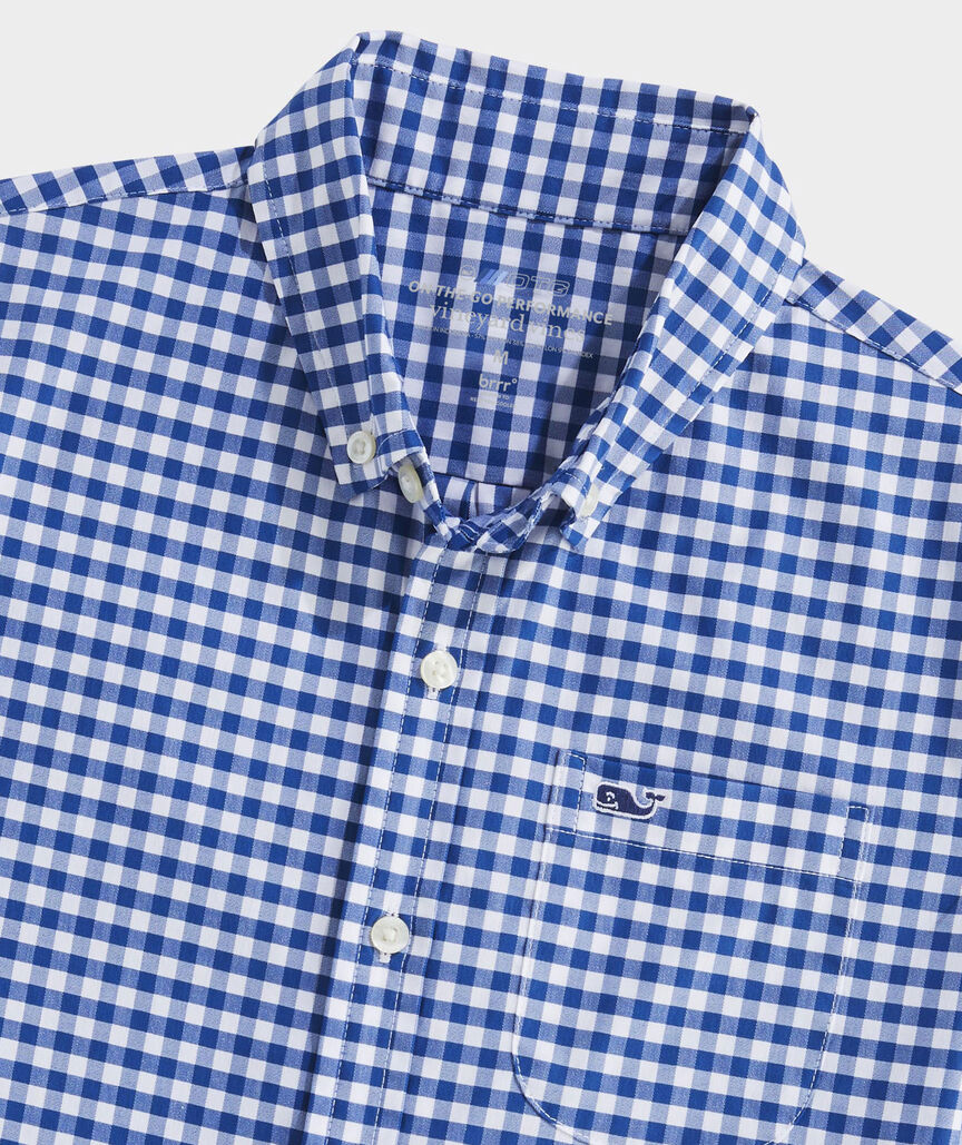 Boys' On-The-Go brrrº Short-Sleeve Gingham Shirt