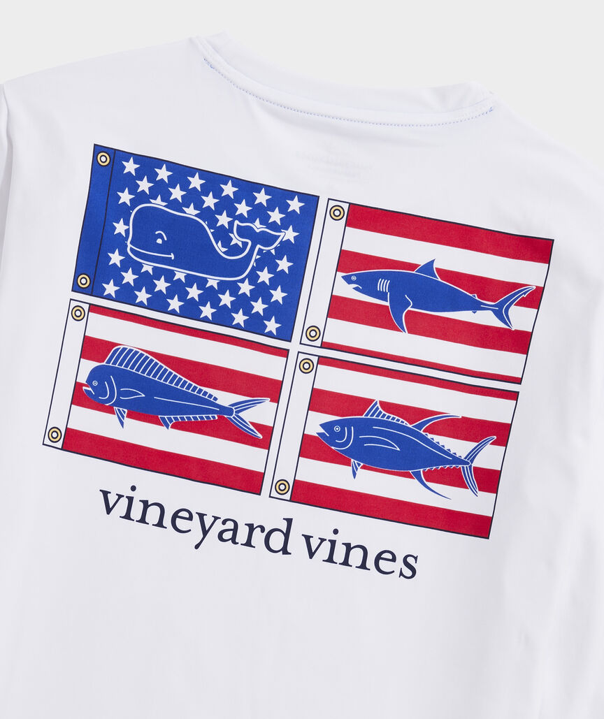  vineyard vines Boys' Fast Pitch Baseball Long-Sleeve Harbor  Performance Tee, Blue Blazer HTHR: Clothing, Shoes & Jewelry