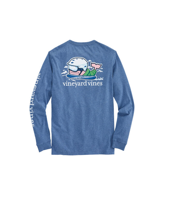 Shop Long-Sleeve Heathered Send It Whale Pocket T-Shirt at
