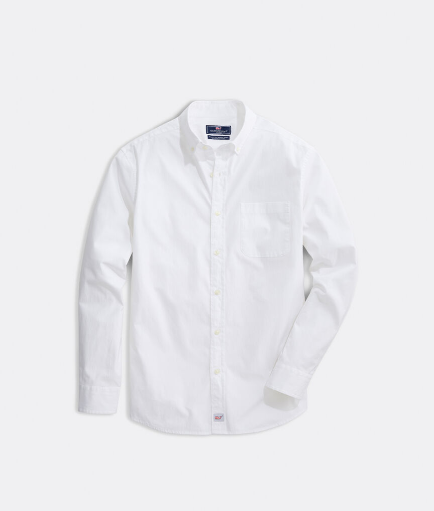 Refined Cotton Solid Classic Button-Down Shirt