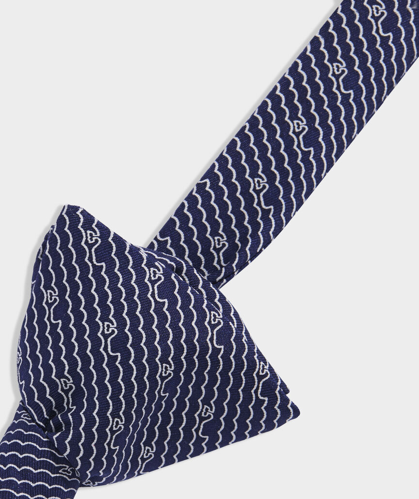 Whale Wave Silk Bow Tie