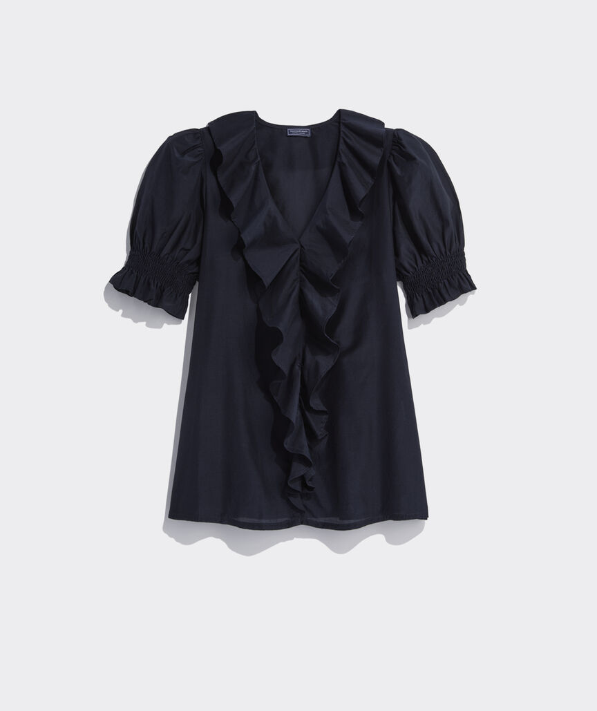 Ruffle-Neck Blouse