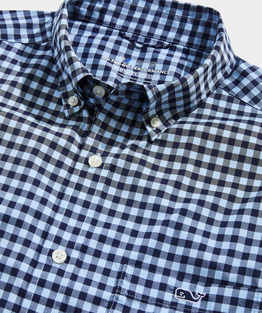 On-The-Go Nylon Gingham Shirt