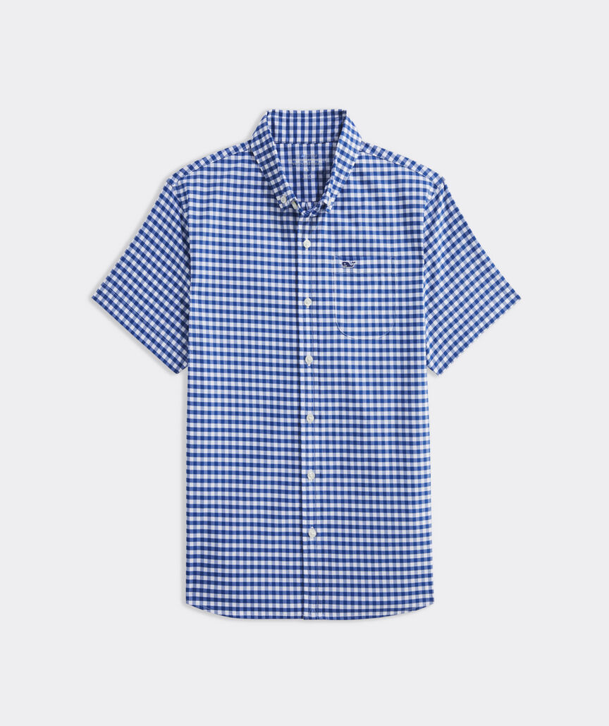 Boys' On-The-Go brrrº Short-Sleeve Gingham Shirt