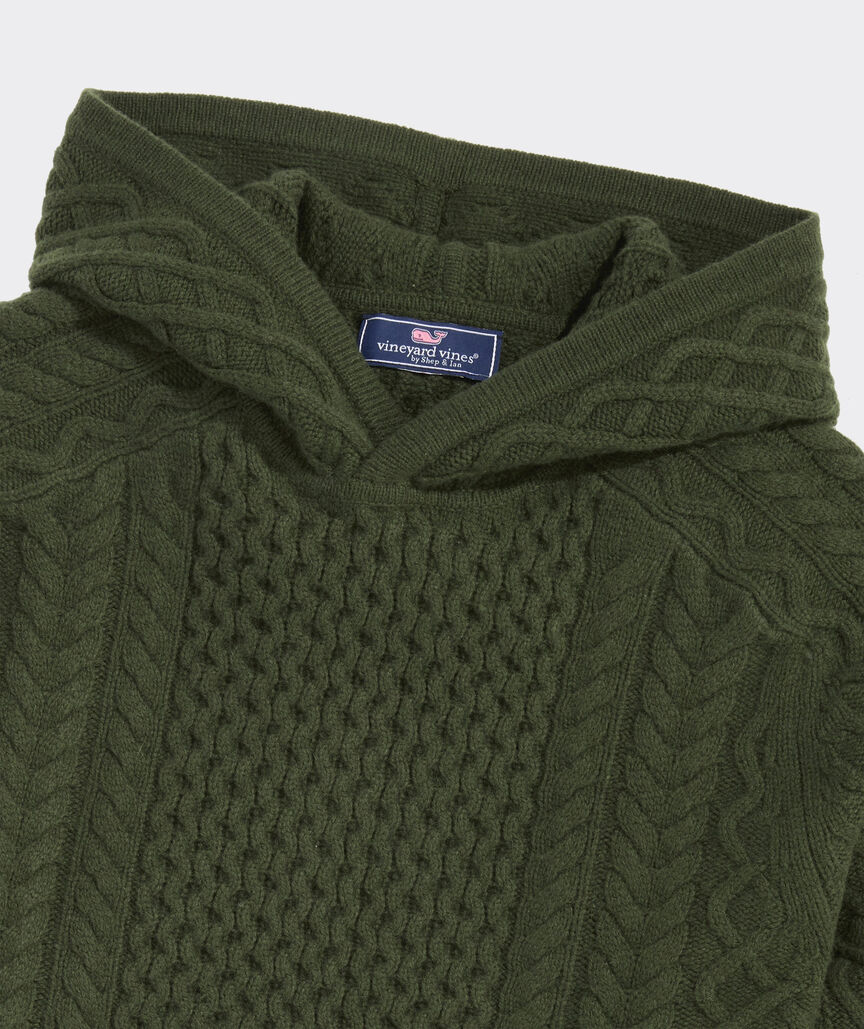 Cable-Knit Hoodie