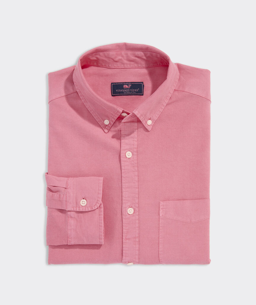 Garment-Dyed Oxford Solid Shirt