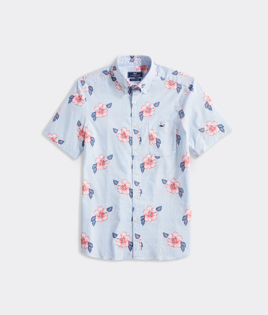 Final Sale Hibiscus Happy Hour Paradise Button-Up Shirt