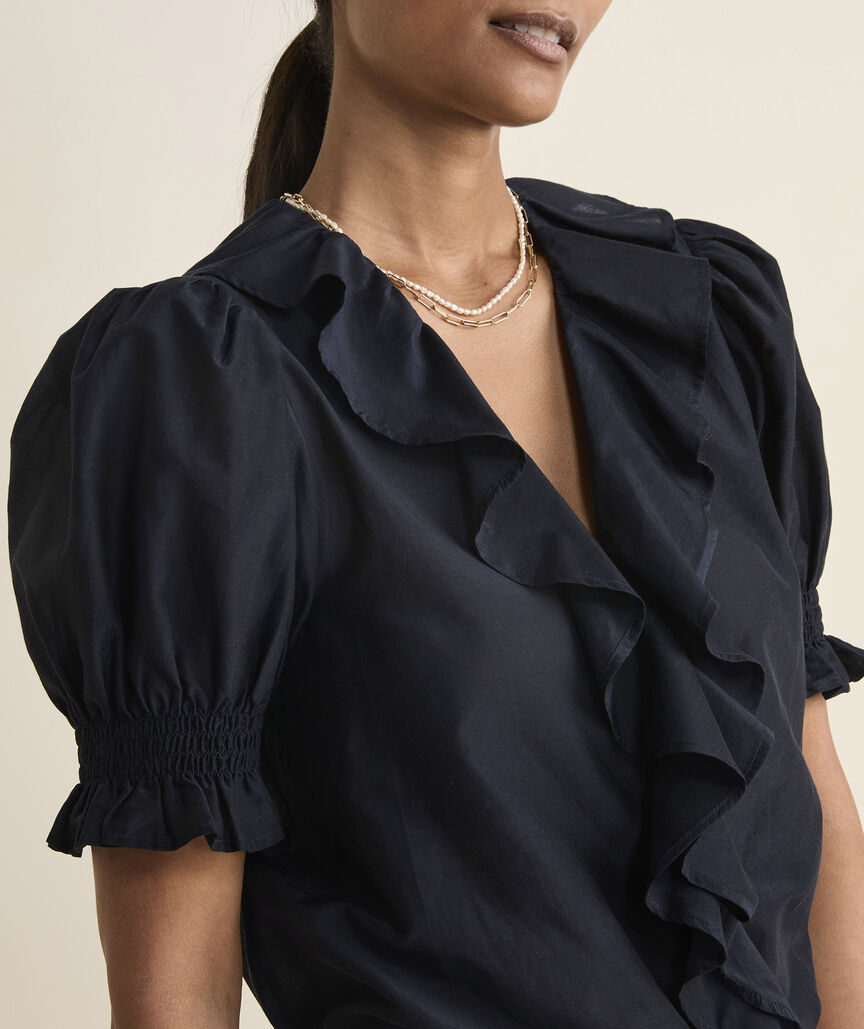 Ruffle-Neck Blouse