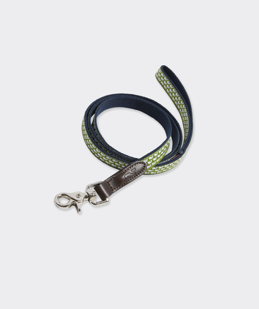 Micro Whale Leather Canvas Club Dog Leash