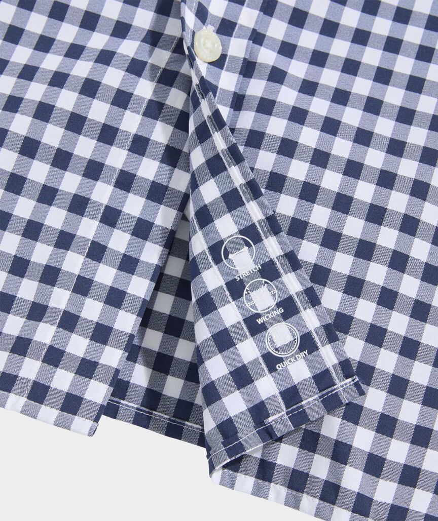 On-The-Go Nylon Gingham Shirt