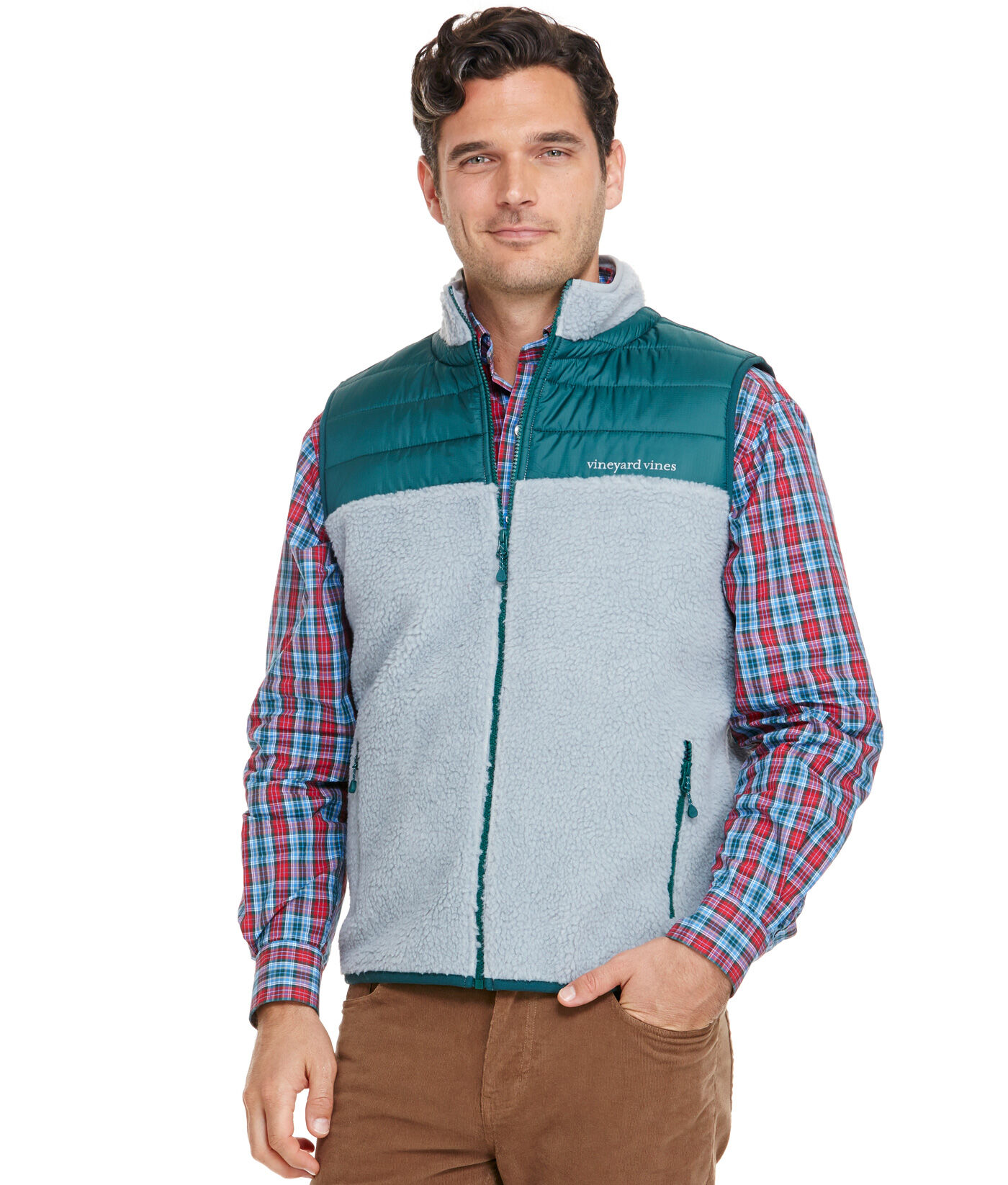 Shop Sherpa Full Zip Vest at vineyard vines